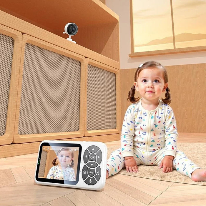 YESIDO KM26 Baby Monitor 3.5 Inch LCD Display Night Vision Temperature Detection 2.4G Wireless Camera, EU Plug - 6