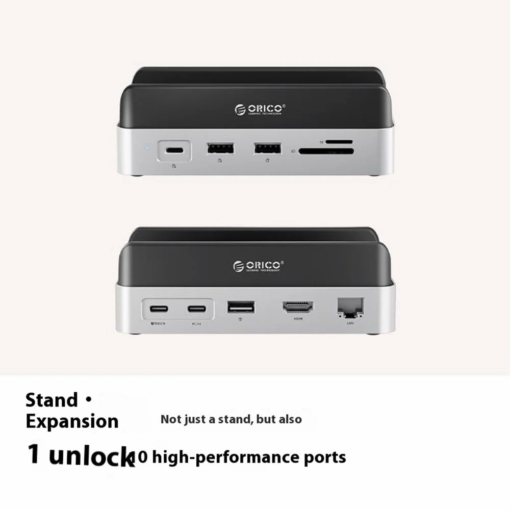 ORICO VS10 For Mac mini M4 Expansion Dock Converter M.2 SSD Enclosure Desktop Storage Base - 5