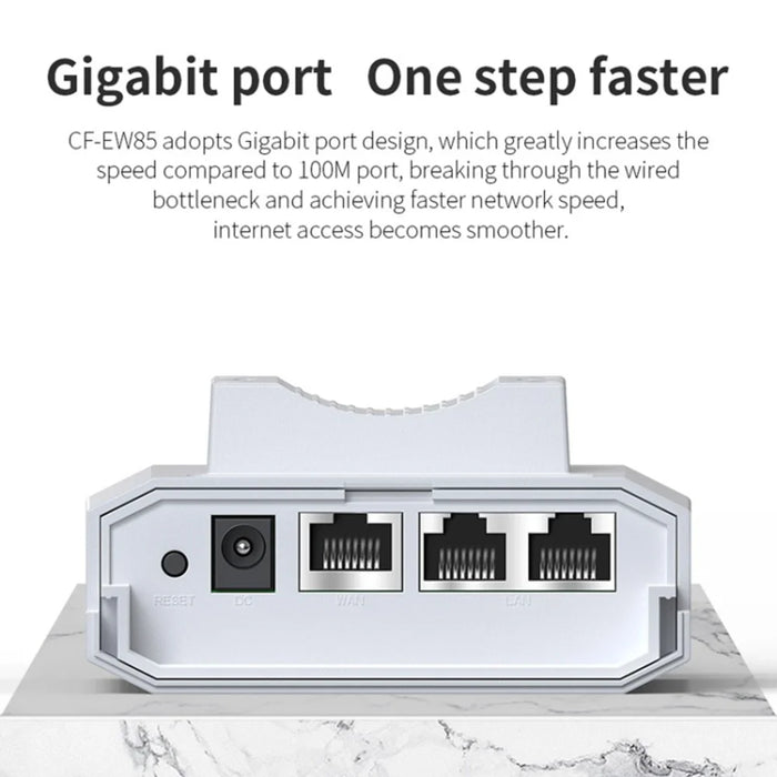 COMFAST CF-EW85 IP66 Waterproof Outdoor 1300Mbps High Speed 2.4G / 5.8G Dual Band Gigabit Wireless AP Signal Amplifier - 7