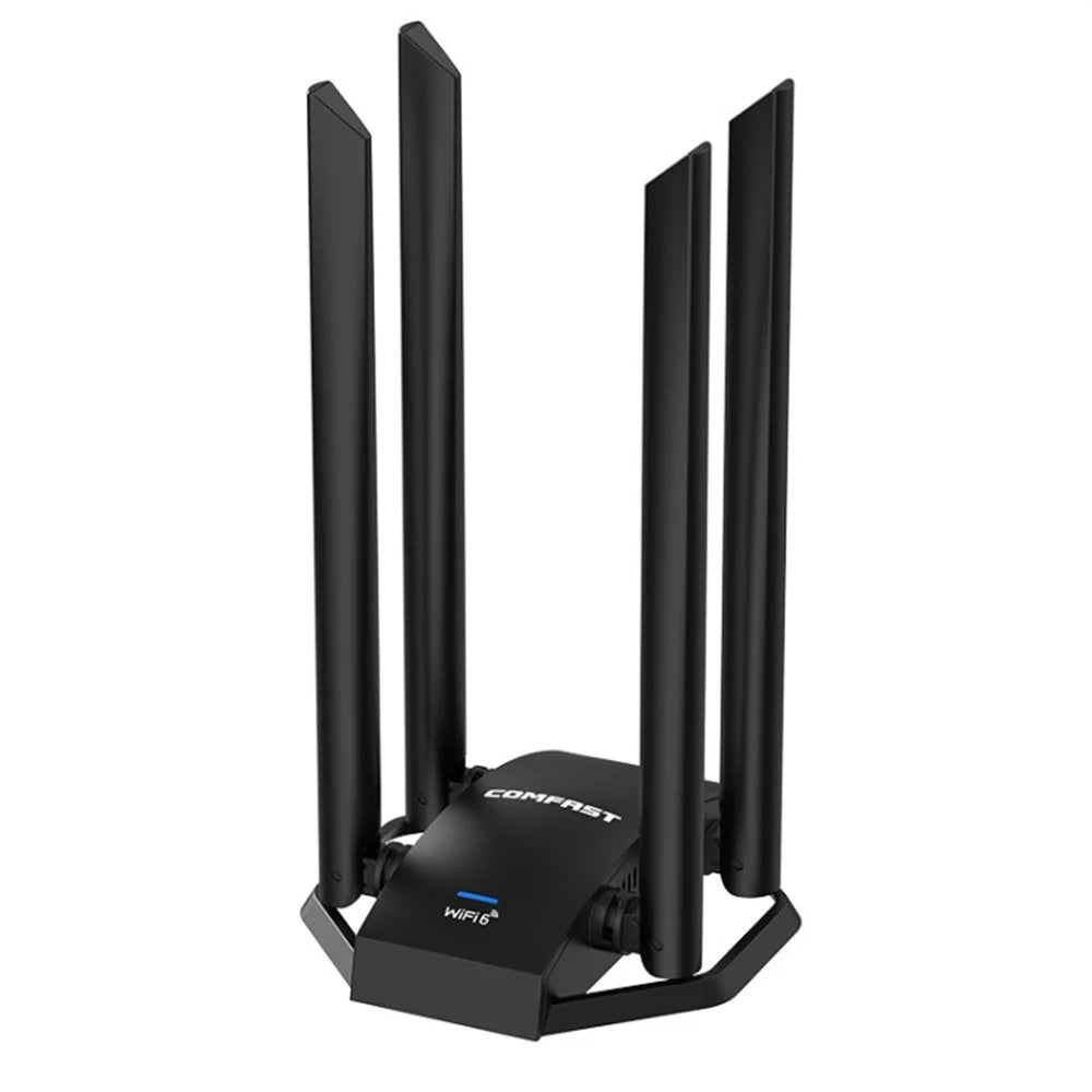 COMFAST CF-975AX 5374Mbps Tri-Band High Speed WiFi 6 External Wireless Network Adapter for Desktop PC - 1