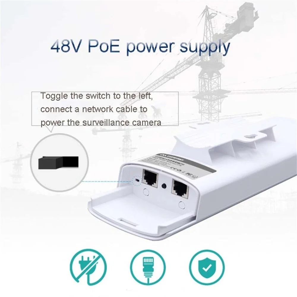 COMFAST CF-E314N V2 Wireless Bridge 5KM Outdoor 300M Monitoring AP  /  Long Range WiFi Extender for Community Surveillance - 3