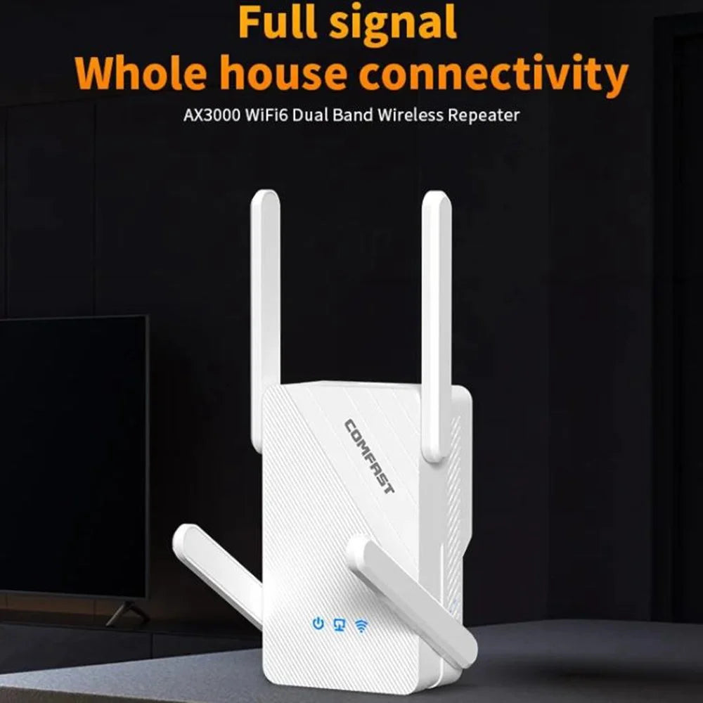 COMFAST CF-XR185 WiFi Signal Booster Dual Band 5G Gigabit 3000M Extender Wireless Repeater - 2