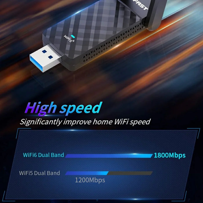 COMFAST CF-952AX V2 1800Mbps High Speed Dual Band Wireless Network Card WiFi6 USB Adapter - 7