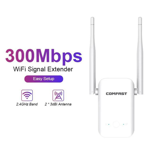 COMFAST CF-WR301S V3 300Mbps Wireless Repeater Router WiFi Signal Amplifier with Dual Antenna - 2