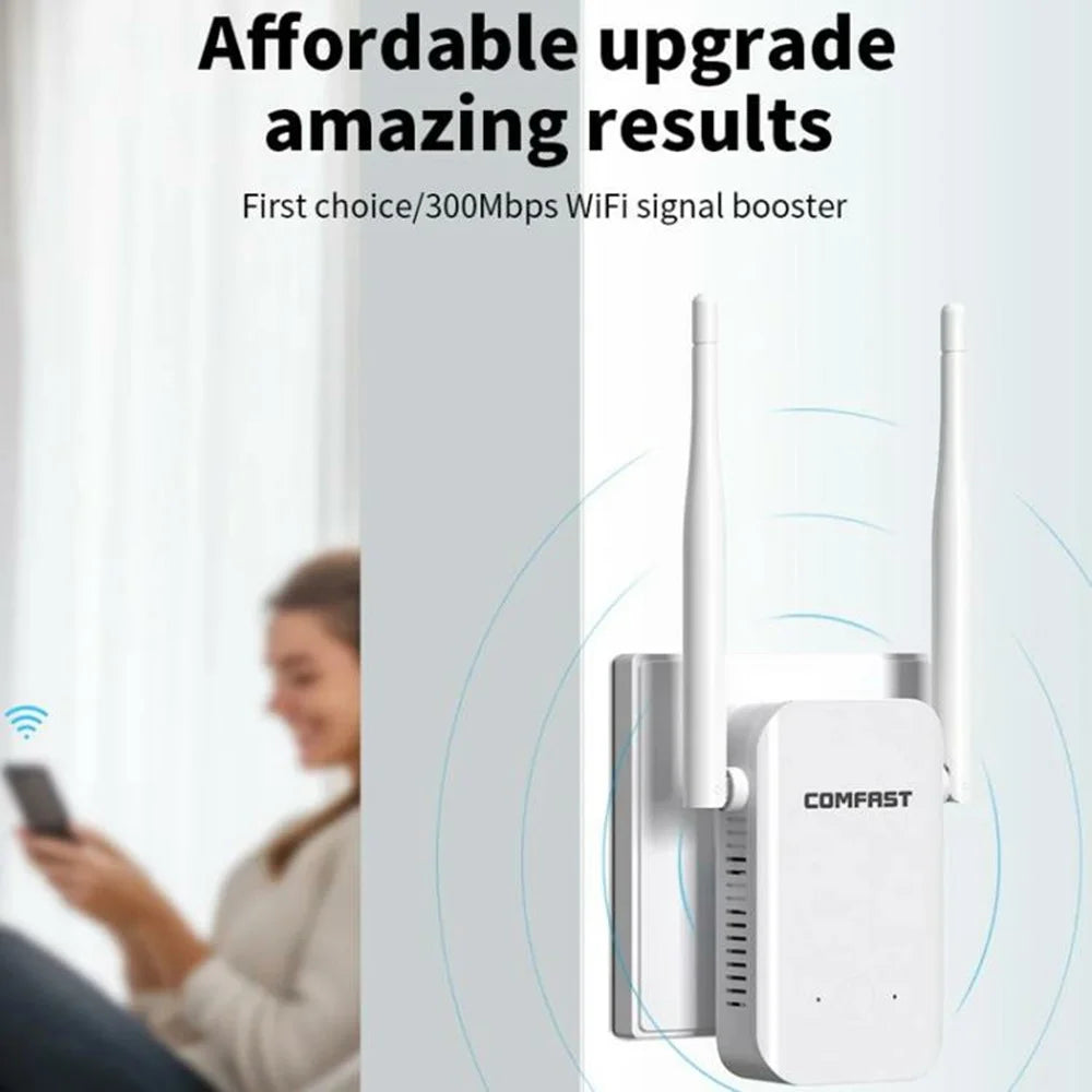 COMFAST CF-WR301S V3 300Mbps Wireless Repeater Router WiFi Signal Amplifier with Dual Antenna - 3