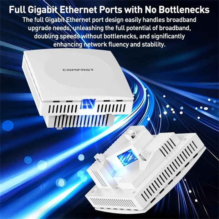 COMFAST CF-E593AX 3000Mbps Dual Band WiFi6 86 Inch Panel In Wall AP Repeater Wireless Router - 4