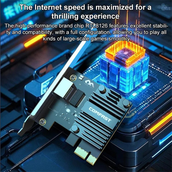 COMFAST CF-P50 For Desktop Computer Driver Free Gigabit Network Card Built In PCI-E Ethernet LAN Adapter - 7