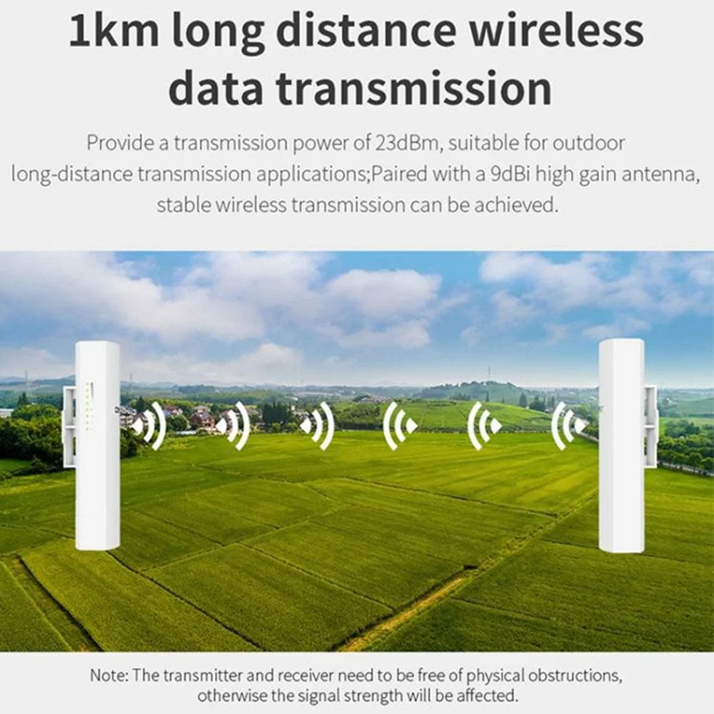 COMFAST CF-E112N V2 2Pcs 2.4GHz 300Mbps 9dBi Monitoring Bridge WiFi Router AP Repeater with PoE Power Supply Set - 4