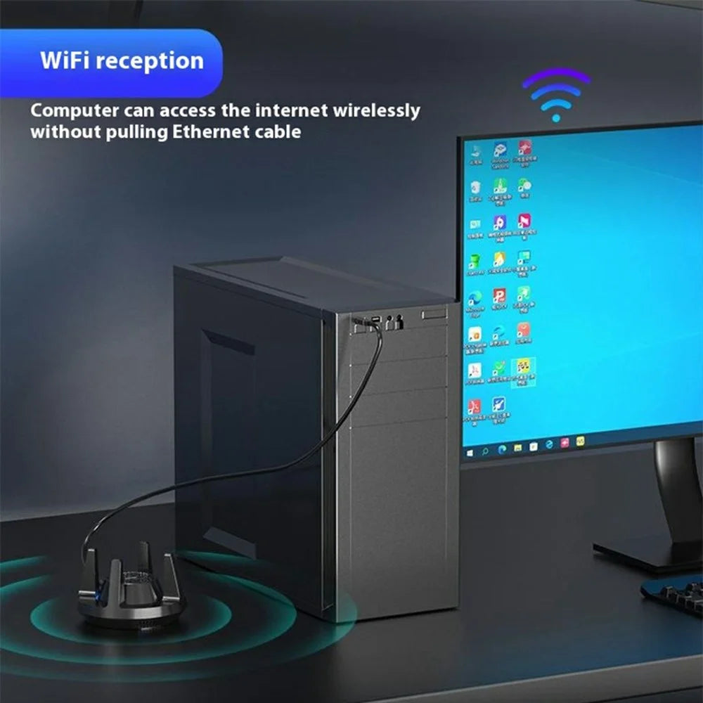 COMFAST CF-947AX 2.4G / 5.8G Dual Band 900Mbps WiFi6 Bluetooth-compatible 5.3 Network Card with 4 Antennas - 3
