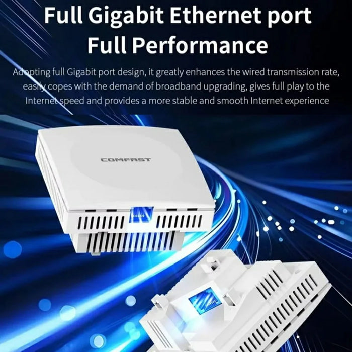 COMFAST CF-E591AX 1500Mbps High Speed Dual Band WiFi6 In Wall AP Wireless Router Supports 48V PoE Power Supply - 5