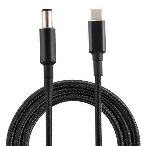 1.8m DC Power Plug PD 100W 7.4 x 0.6mm Male to Type-C Male Cable Nylon Braid for HP Notebook, ect. - 1