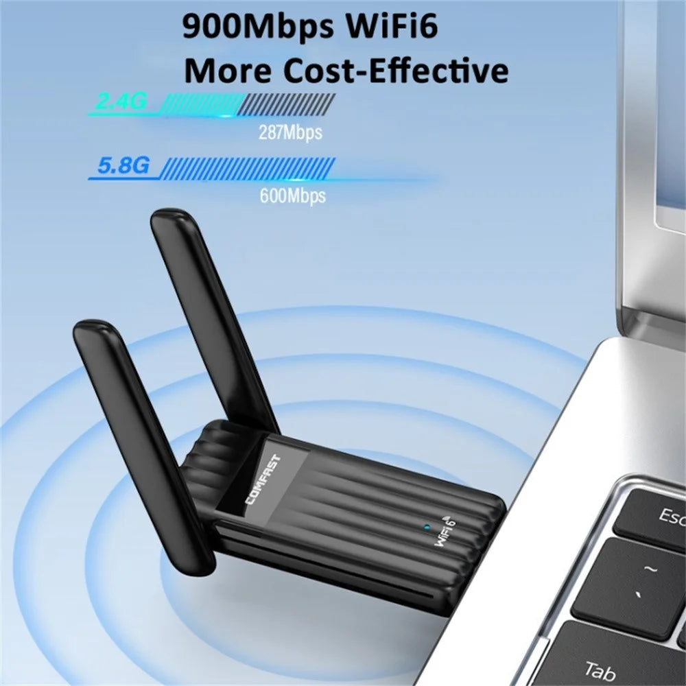 COMFAST CF-943F 900Mbps WiFi6 Bluetooth-compatible Network Card 2.4G / 5G Dual Band USB Wireless Adapter - 3