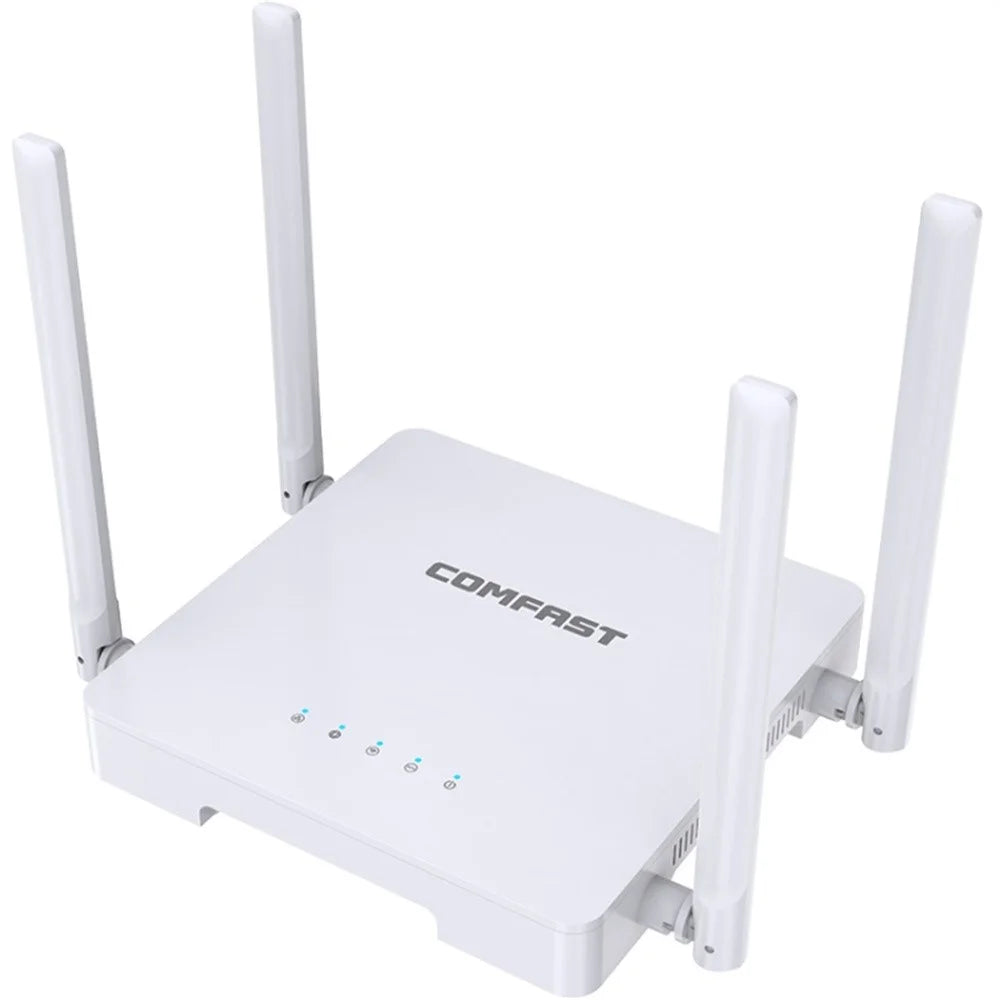 COMFAST CF-N1 V2 300Mbps High Speed WiFi4 Wireless Router with 1 WAN + 4 LAN Ports - 1