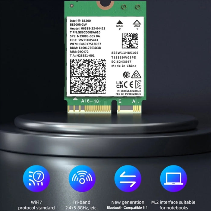 COMFAST CF-BE200-M WiFi7 Bluetooth-compatible 5.4 Tri-Band Wireless Network Adapter M.2 Network WiFi Module - 4