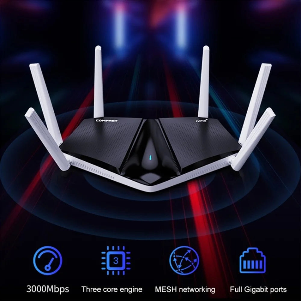 COMFAST CF-WR633AX Wireless Router 3000Mbps WiFi6 High Speed Dual Band Gigabit WiFi Repeater - 5