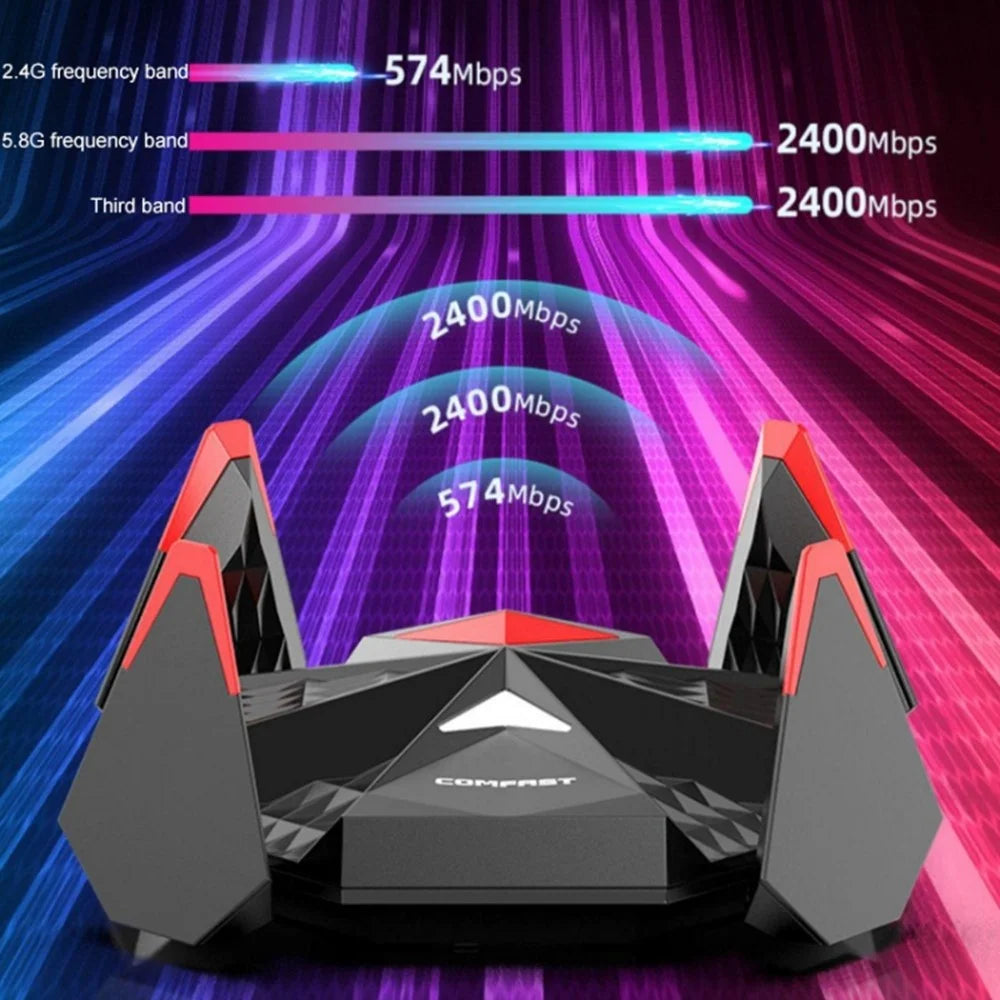 COMFAST CF-977AX 5400Mbps Tri-Band Wireless Network Card WiFi6 Type C Adapter with 4 External Antennas - 7