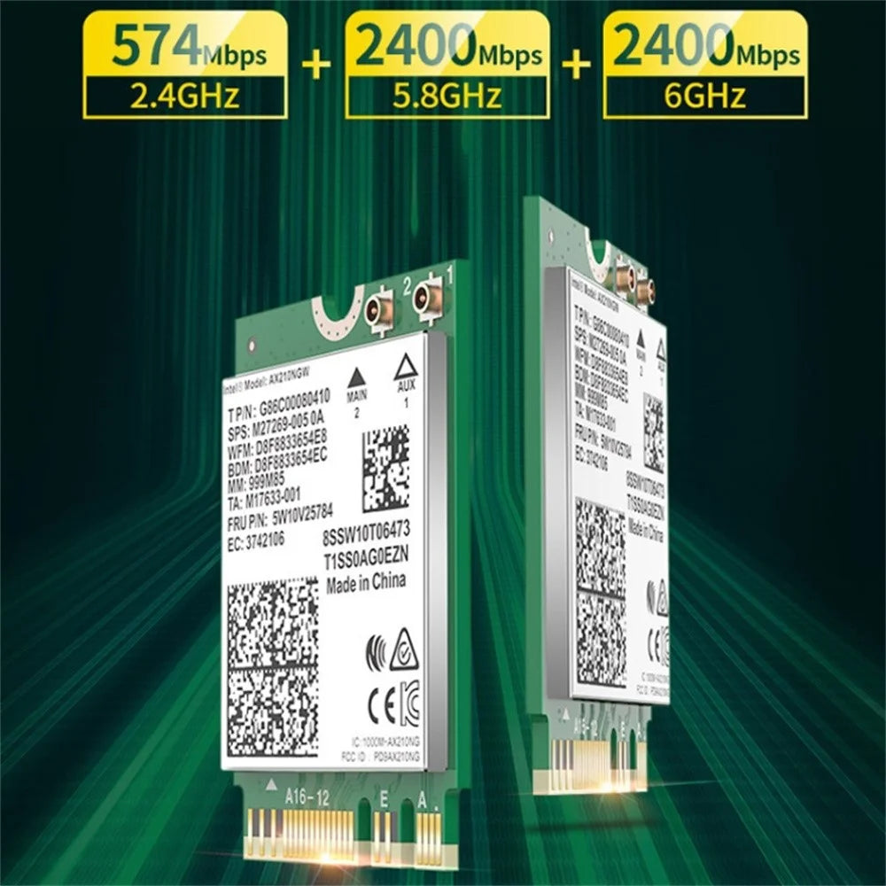 COMFAST CF-AX210vPro-M WiFi 6 Module Gigabit 5G Tri-Band 5374Mbps Wireless Network Card for Desktop Computers - 3