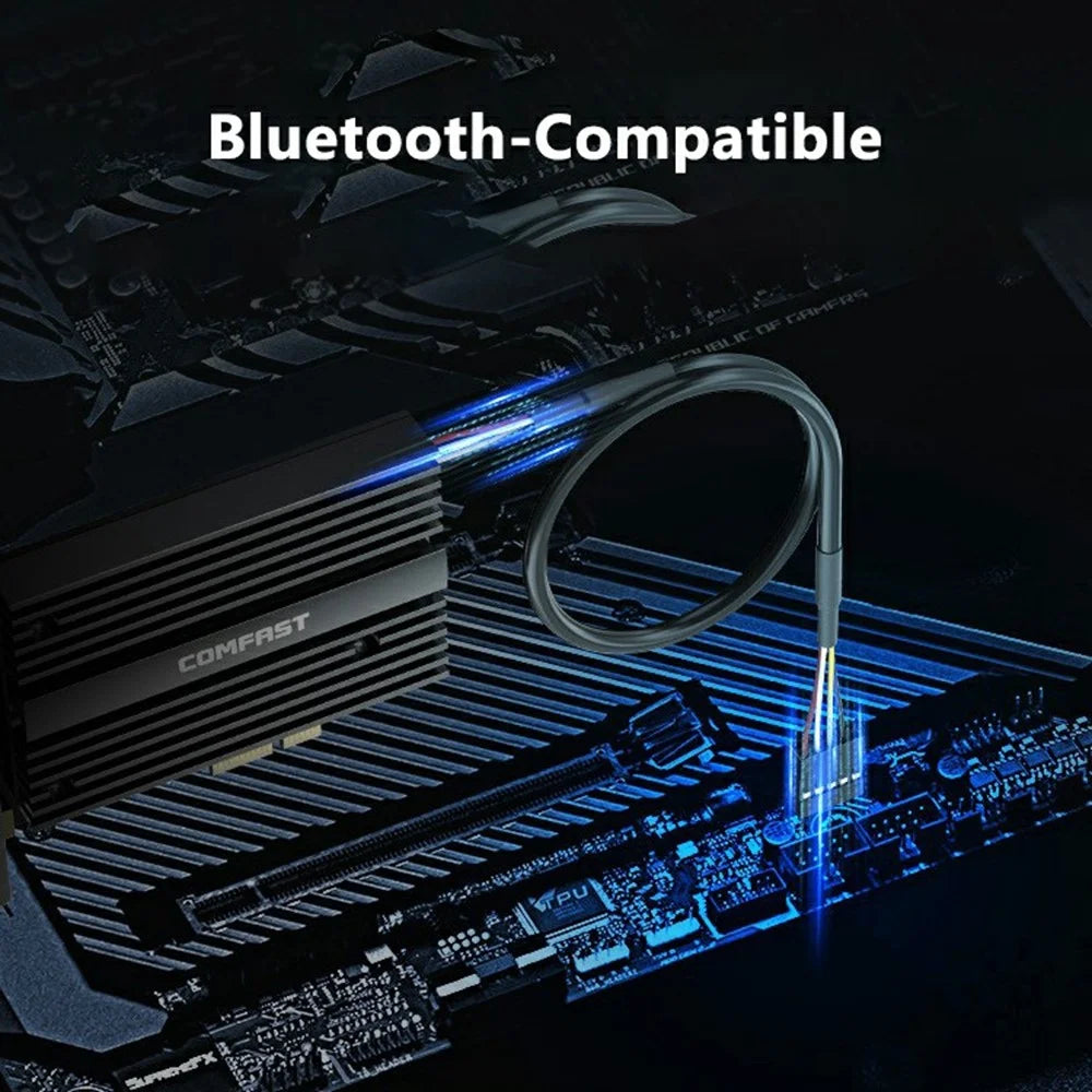 COMFAST CF-AX210Pro PCIe WiFi 6 Network Card Gigabit Wireless Adapter BT 5.2 Network Tool - 4