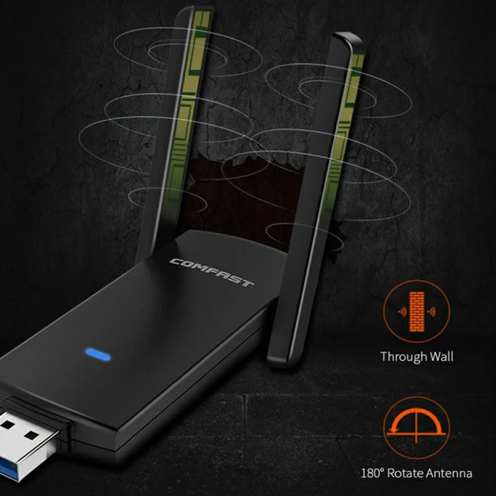 COMFAST CF-924AC V2 1300Mbps High Speed Dual Band Wireless Network Card USB 3.0 WiFi Adapter - 3