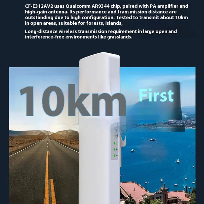 COMFAST CF-E312A 5.8GHz Wireless Bridge Long Range Transmission 300Mbps for Monitoring Engineering 10KM Network Bridge - 3