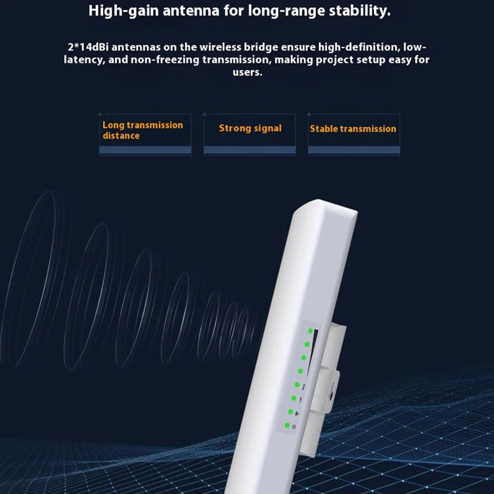 COMFAST CF-E312A 5.8GHz Wireless Bridge Long Range Transmission 300Mbps for Monitoring Engineering 10KM Network Bridge - 7