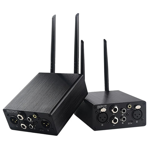 AU680A Wireless Audio Transmitter Receiver Set XLR Connector Low Latency Long Range 100M  /  328ft - US Plug - 1