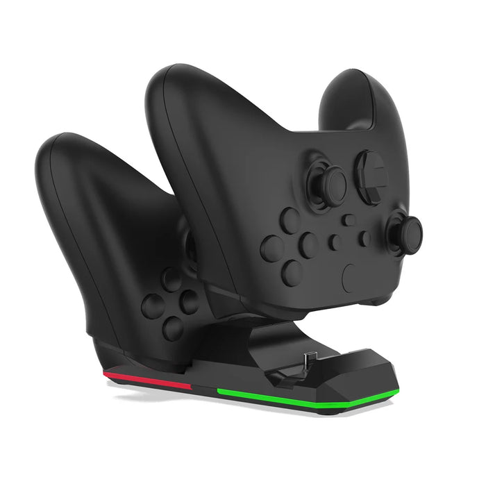 DOBE TYX-695A Charging Station for Xbox Series X/S / Xbox One Elite 2 Controller Dual Charger Dock with 2 Batteries - Black - 5