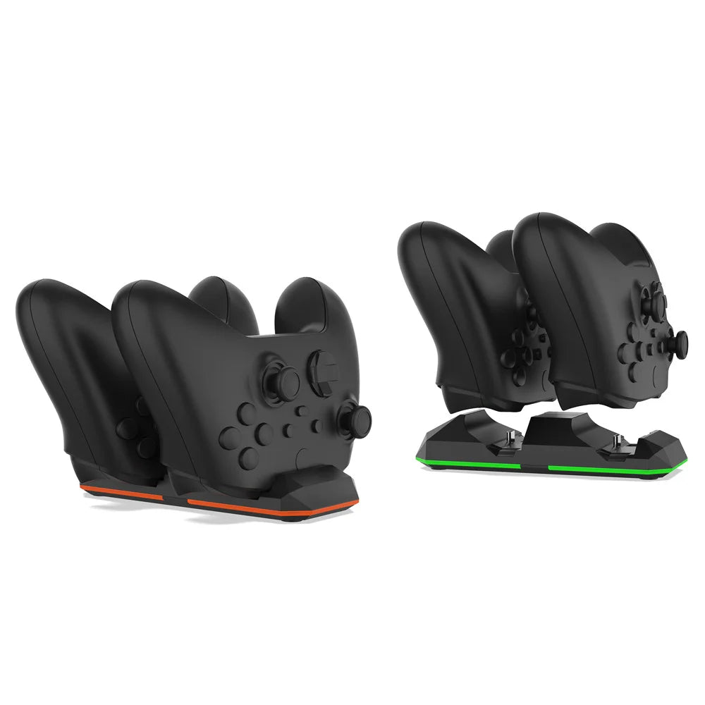 DOBE TYX-695A Charging Station for Xbox Series X/S / Xbox One Elite 2 Controller Dual Charger Dock with 2 Batteries - Black - 7