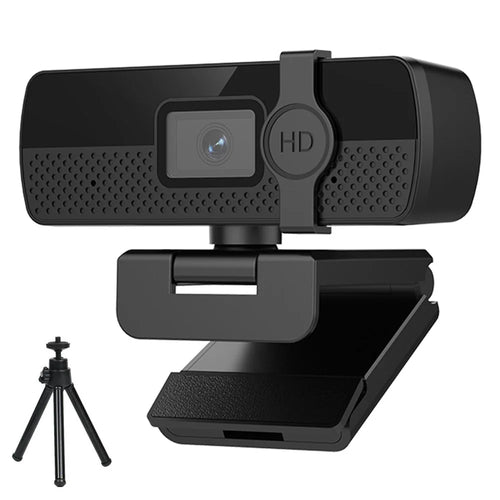 L57 Computer USB Webcam with Privacy Cover 4K HD Auto Focus Camera for Conference Live Streaming - Black - 1
