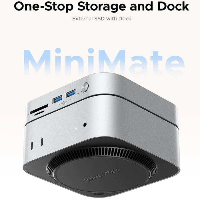 ORICO-M4Max 10Gbps 1TB MiniMate Desktop External SSD Multiple Ports TF / SD Card Slots - White  /  UK Plug - 6