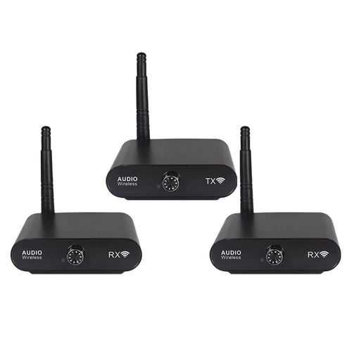MEASY AU2410R2 802.11a / n 2.4GHz Wireless Audio Transmitter 100m Range Receiver Set (1 Transmitter + 1 Receiver ) Dual-End Volume Control - 1