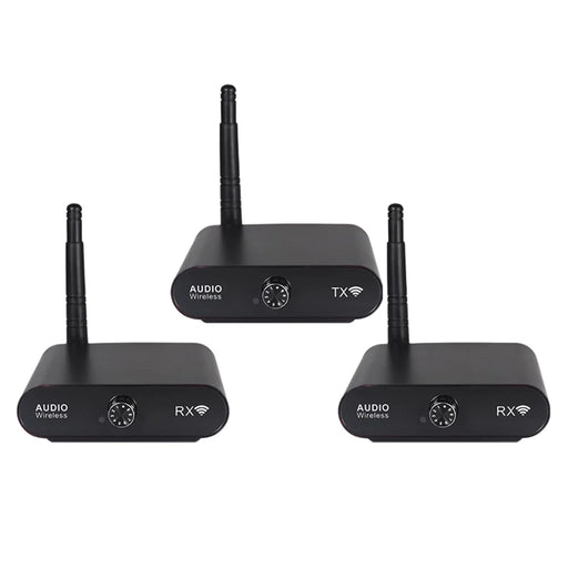 MEASY AU2410R2 802.11a / n 2.4GHz Wireless Audio Transmitter 100m Range Receiver Set (1 Transmitter + 1 Receiver ) Dual-End Volume Control - 1
