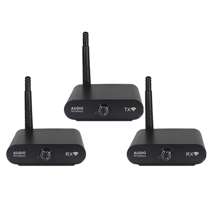 MEASY AU2410R2 802.11a / n 2.4GHz Wireless Audio Transmitter 100m Range Receiver Set (1 Transmitter + 1 Receiver ) Dual-End Volume Control - 1