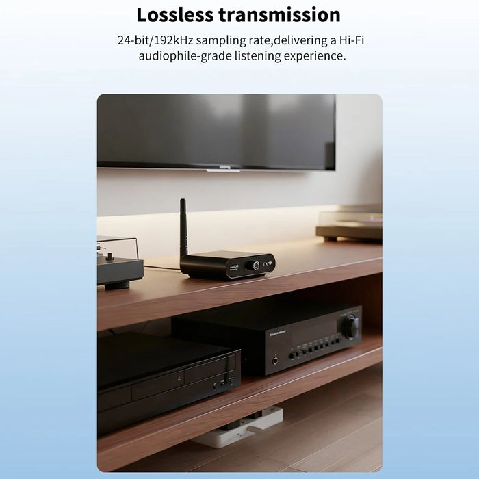 MEASY AU2410R2 802.11a / n 2.4GHz Wireless Audio Transmitter 100m Range Receiver Set (1 Transmitter + 1 Receiver ) Dual-End Volume Control - 6