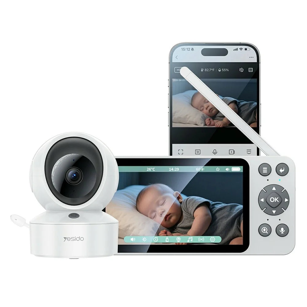 YESIDO KM28 Baby Monitor Camera 2.4G+WiFi 1080P HD Video Camera with Night Vision - EU Plug - 1