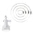 For CCTV Camera 360 Degree Rotatable Pole Mount Bracket with 1/4 Inch Universal Screw Hole Security Camera Clamp Stand - White - 1