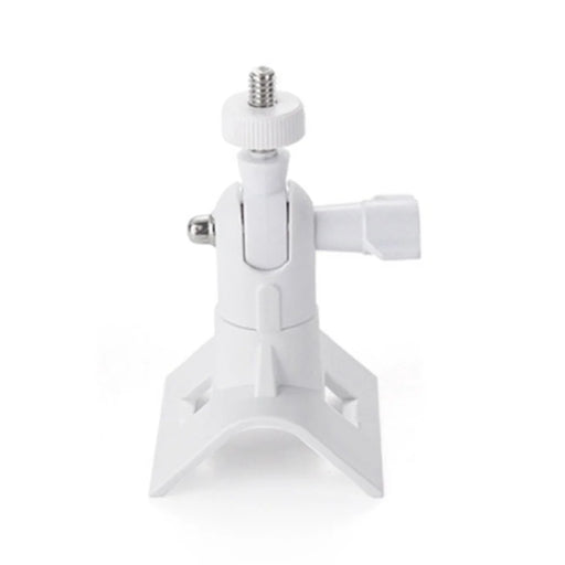 For CCTV Camera 360 Degree Rotatable Pole Mount Bracket with 1/4 Inch Universal Screw Hole Security Camera Clamp Stand - White - 2