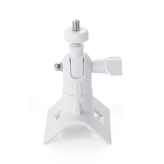 For CCTV Camera 360 Degree Rotatable Pole Mount Bracket with 1/4 Inch Universal Screw Hole Security Camera Clamp Stand - White - 2