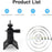 For CCTV Camera 360 Degree Rotatable Pole Mount Bracket with 1/4 Inch Universal Screw Hole Security Camera Clamp Stand - White - 3