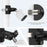 For CCTV Camera 360 Degree Rotatable Pole Mount Bracket with 1/4 Inch Universal Screw Hole Security Camera Clamp Stand - White - 6