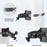 For CCTV Camera 360 Degree Rotatable Pole Mount Bracket with 1/4 Inch Universal Screw Hole Security Camera Clamp Stand - White - 7