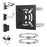 Security Camera Holder Pole Clamp Bracket 360 Degree Adjustable Steel Mounting Stand - Black - 1