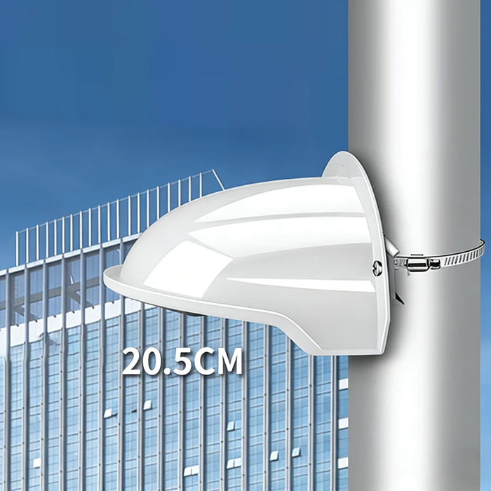 For Security Camera Outdoor Housing Sunproof Pole Mount Bracket Rain Cover, with Pole Mount Clamp - Black / Size S - 3