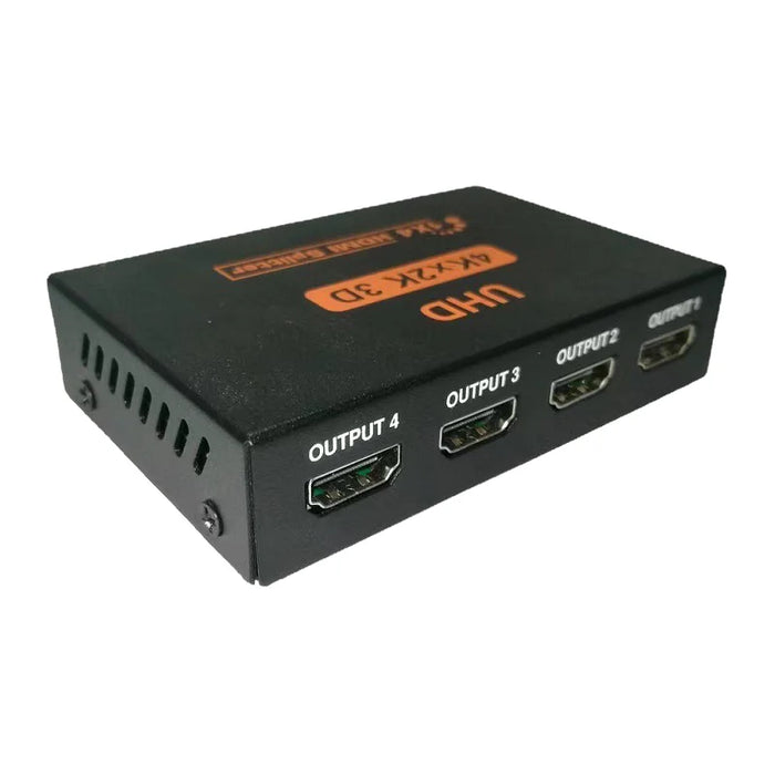 1 In 4 Out HD Splitter 4K 3D HD Adapter for PC/DVD/TV Box Video Distributor High Definition Amplifier - US Plug - 3