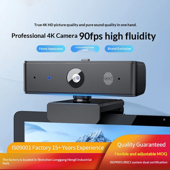 H501 4K Webcam Auto Focus Noise Reduction USB Camera for Video Conference / Live Streaming / Online Meeting - 2