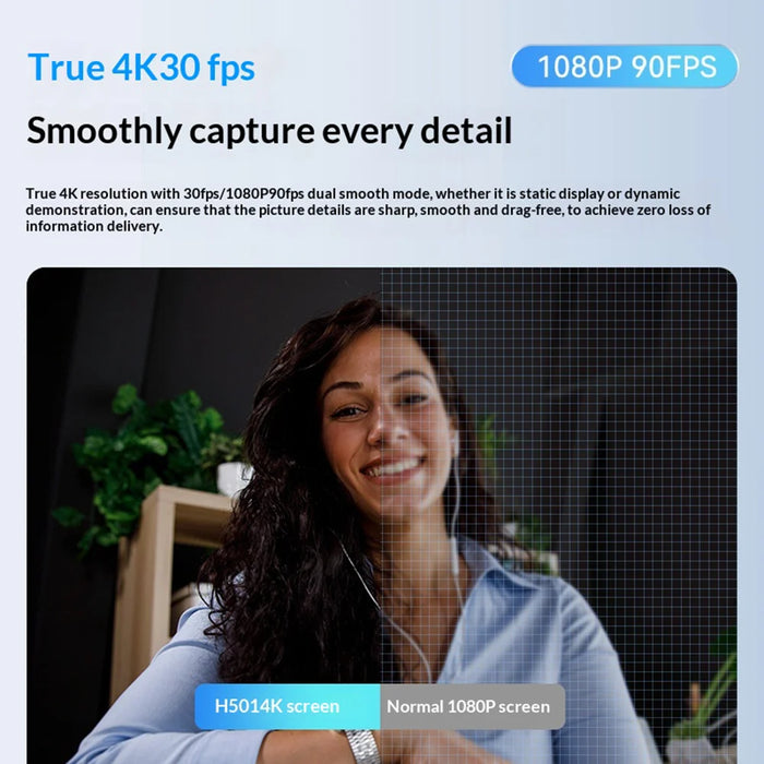 H501 4K Webcam Auto Focus Noise Reduction USB Camera for Video Conference / Live Streaming / Online Meeting - 3