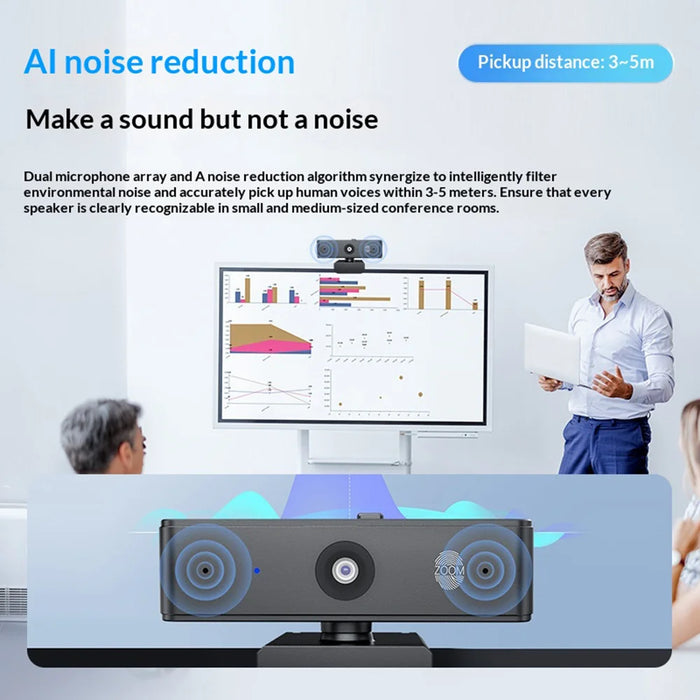 H501 4K Webcam Auto Focus Noise Reduction USB Camera for Video Conference / Live Streaming / Online Meeting - 4
