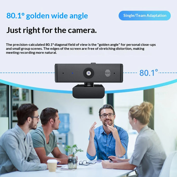 H501 4K Webcam Auto Focus Noise Reduction USB Camera for Video Conference / Live Streaming / Online Meeting - 5
