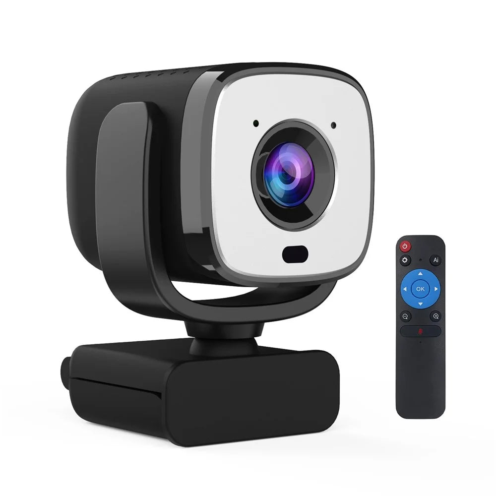 L50 4K Webcam AI Auto Focus Camera USB with Remote Control for Video Conference Live Streaming - Black - 1