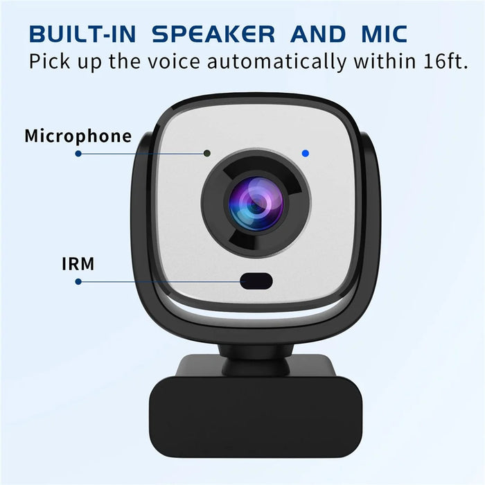 L50 4K Webcam AI Auto Focus Camera USB with Remote Control for Video Conference Live Streaming - Black - 3